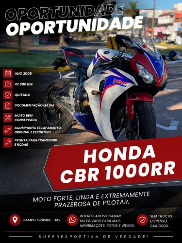 Vendo Honda cbr 1000rr 2008