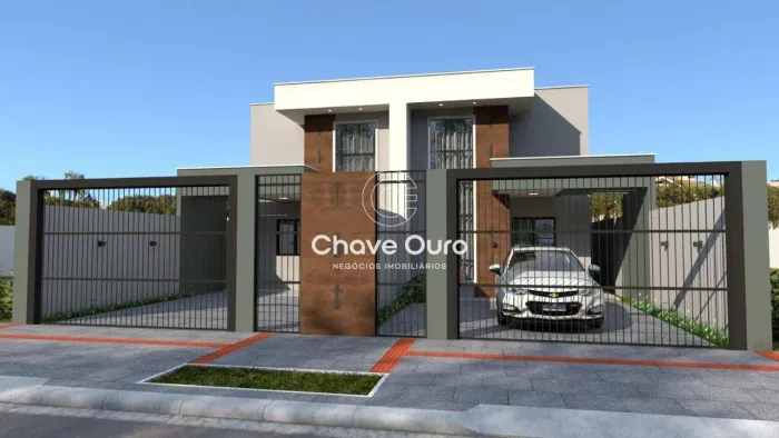 Casa com 1 suite + 2 dormitórios, piscina e churrasqueira à venda, 76 m² por R$ 549.900 - 
