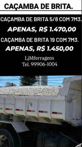 CAÇAMBA DE BRITA 
