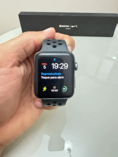 Apple Watch Series 3 Nike 42mm Cinza Espacial (Com Caixa e Extras)