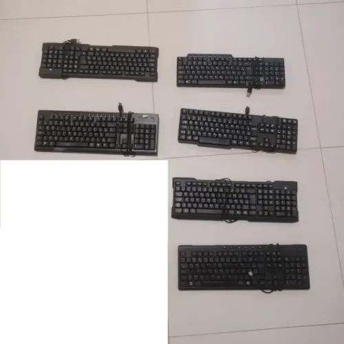 Lote 6 teclados de computador PC funcionando - atacado