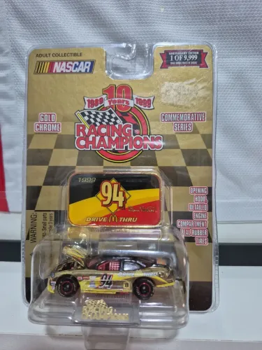 NASCAR Racing Champions Gold Chrome #94 Bill Elliott 1999 - Lacrada - Edição Comemorativa