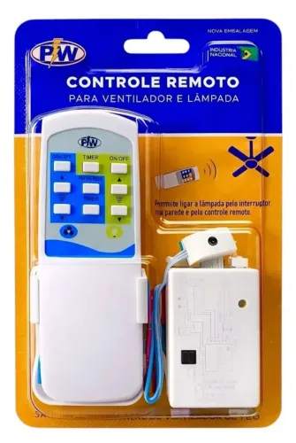 Controle Remoto Bivolt Universal Para Lâmpada e Ventilador PW