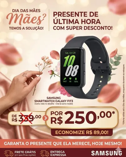Samsung Smartwatch Galaxy Fit3 Grafite