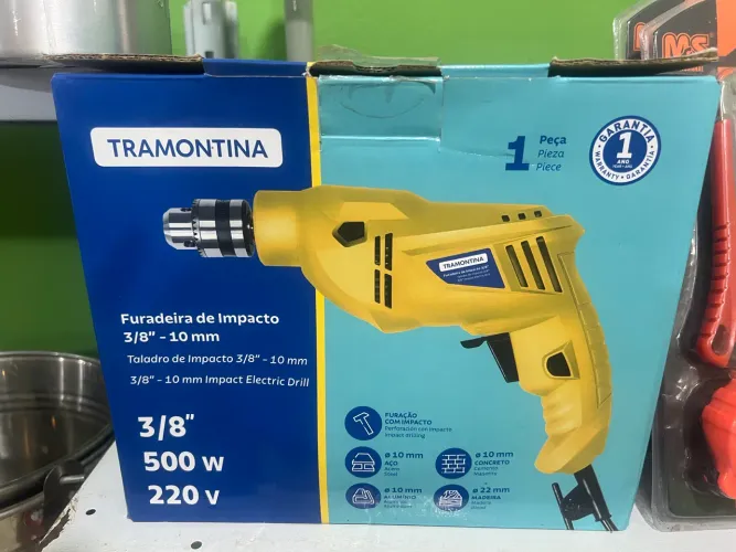 Furadeira Impacto 3/8 500w Tramontina