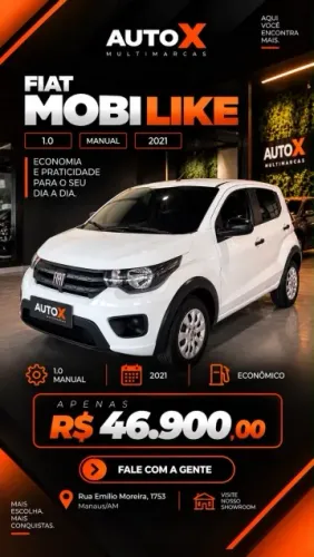 Fiat Mobi Like ON 1.0 Fire Flex 5P. 2021