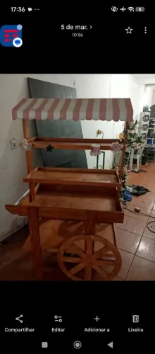 Carrinho expositor doceria 