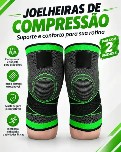 Par de Joelheiras de Compressão Ortopédica - Conforto e Suporte