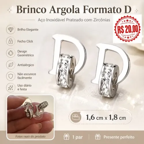 Vários Modelos Brincos Masculinos e Femininos Aço Inoxidável com Zircônia - não Enferruja 