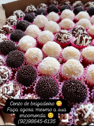 Cento de brigadeiro tradicional e gourmet 