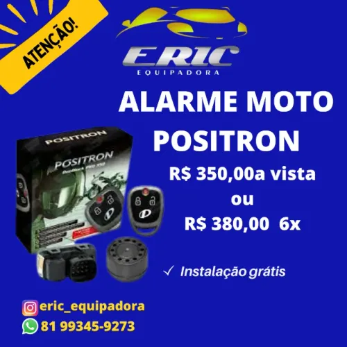 Alarme Positron Moto - Duoblock Pro 350 - Com sensor de Presença - Instalado