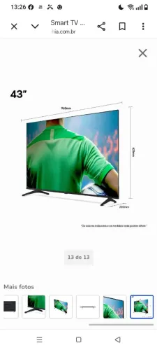 Smart TV 4K LG 43" UHD 43UA7500PSA Processador a7 Gen8 Alexa Integrado Otimizador de Jogos