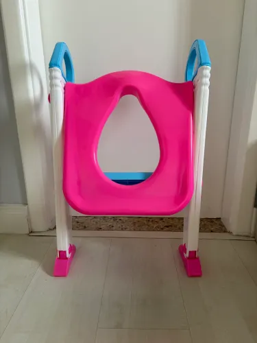 Assento Redutor Infantil com Escada - Rosa - Buba