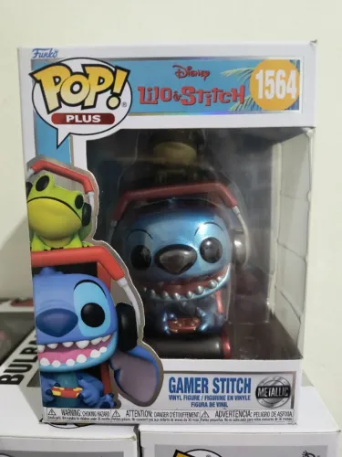Funko pop! Gamer stitch metálico #1564