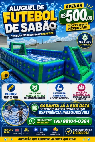 Aluguel de Futebol De Sabão ?