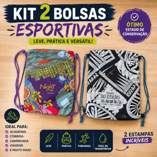 Kit 2 Bolsas Esportivas / Mochilas de Corrida Academia Treino - Ótimo Estado