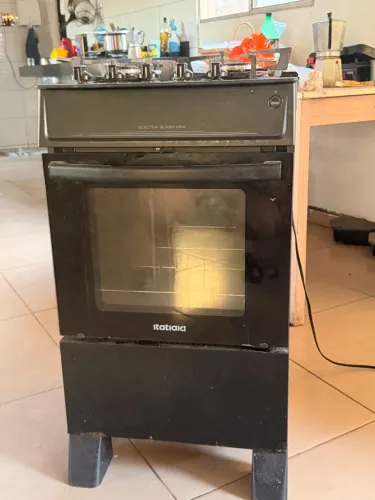 Fogão 4 Bocas Itatiaia Vidro Temperado Electra Glass Plus Preto