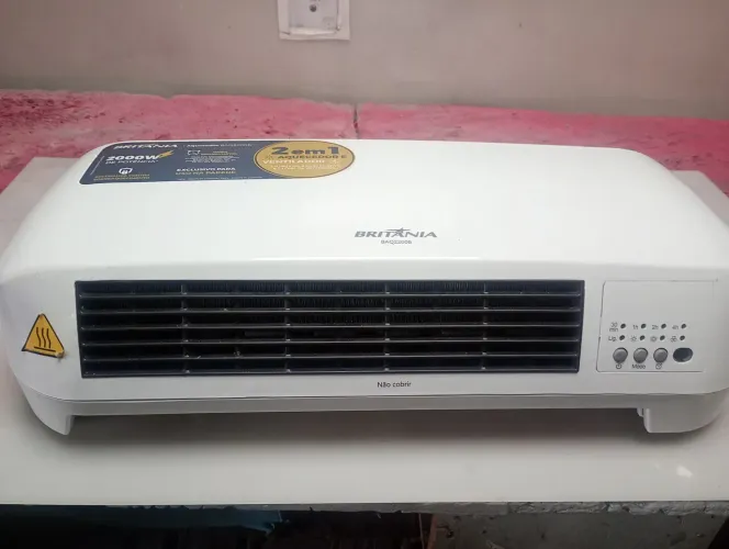 aquecedor e ventilador Britânia 2000w funcionando perfeitamente está sem o controle