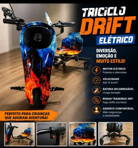 Vendo Triciclo Drift Novo
