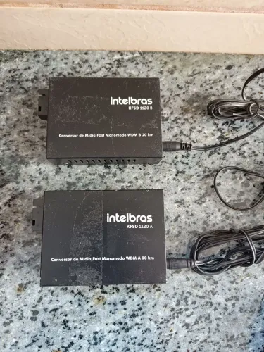 Vendo Kit Conversor De Mídia Fibra Óptica Fast Monomodo 20 Km, Kfsd 1120 A E B, Intelbras.