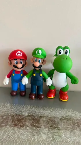 Kit Mario + Luigi + Yoshi | Brinquedos Colecionáveis