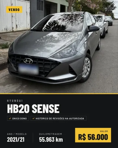 Hyundai HB20 Sense 1.0 Flex 12V MEC 2021