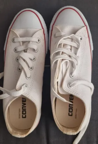 TÊNIS ALL STAR CONVERSE CHUCK TAYLOR BRANCO = 80,00)