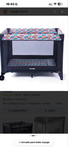 Berço cercado para bebê