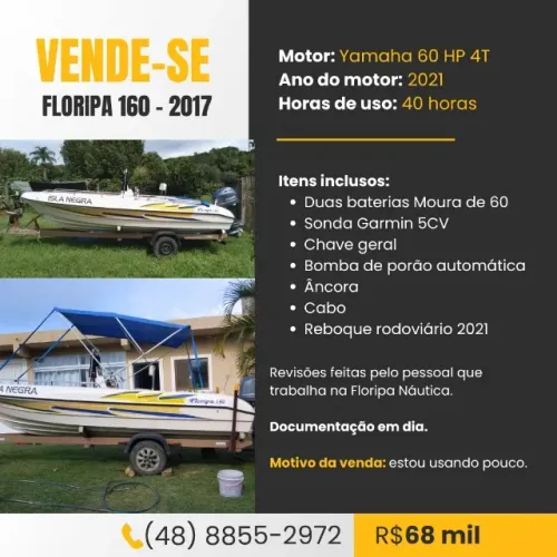 Lancha floripa 160