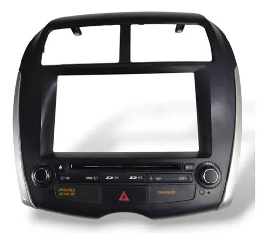 Moldura Central Multimídia Mitsubishi Asx 2011 2015 Preto