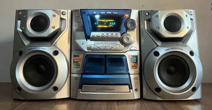 Mini System Panasonic Sc-ak22 1600Watts Cd Leia Descrição Aiwa Sony