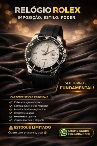 Relógio de luxo "R.LEX" LINHA PREMIUM - UM LUXO