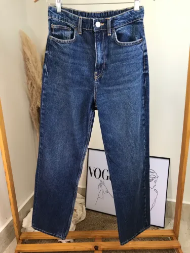 Calça jeans reta azul Zara 40