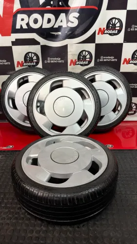 Rodas aro 17 furação 4/100 pneus 195/40
