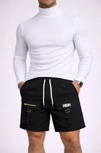 Kit Camisa Gola Alta e Bermuda Cargo