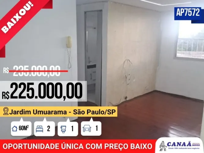Apartamento com 2 dormitórios à venda, 60 m² por R$ 225.000 - Jardim Umuarama - São Paulo/