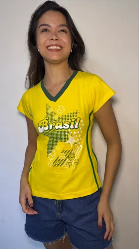 Blusa do Brasil Baby Look Nova 