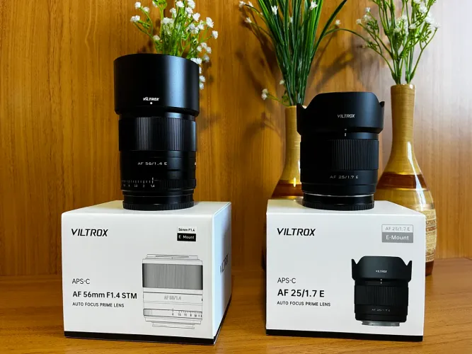 VILTROX APS-C E-MOUNT Af 25mm 1.7 STM ASPH ED IF e Af 56mm 1.4 STM ED IF.