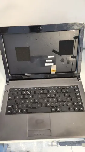 Carcaça completa notebook positivo unique com parte inferior e superior com teclado