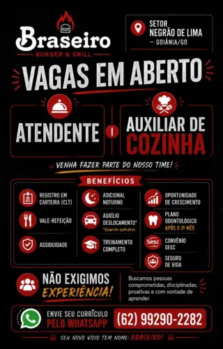 Auxiliar Cozinha e Atendente