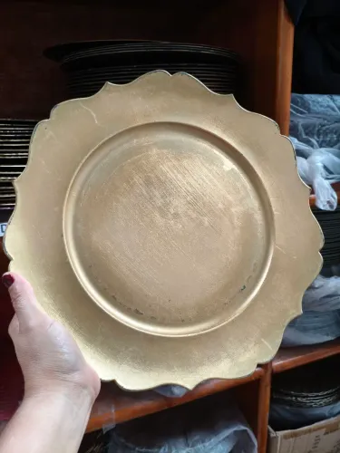 vend ade lote de sousplat dourados para festas