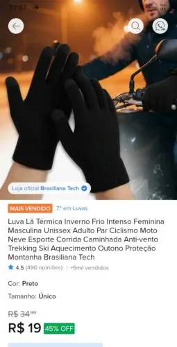 Luva de moto ?