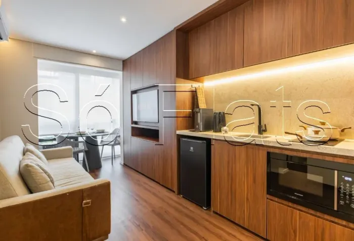 Studio Prisma Pinheiros, apto disponível para locação contendo 25m² e 01 dormitório.