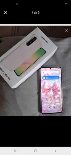 Celular Samsung A56 Rosa com 256GB