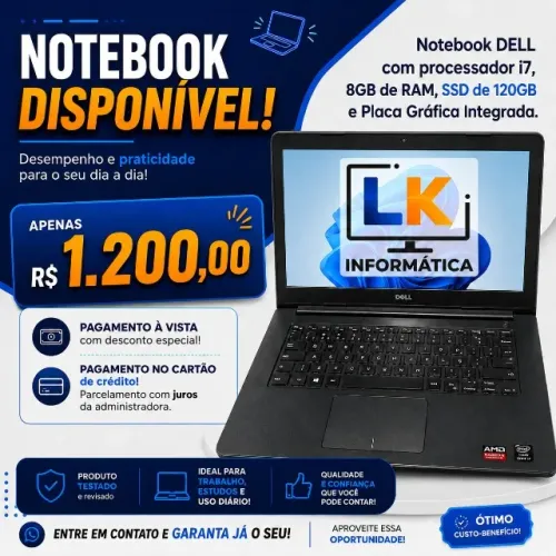 Notebook DELL i7 (Placa Gráfica) + HD Externo