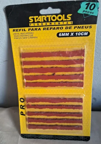 Kit reparo pneus sem câmara 10 macarrão