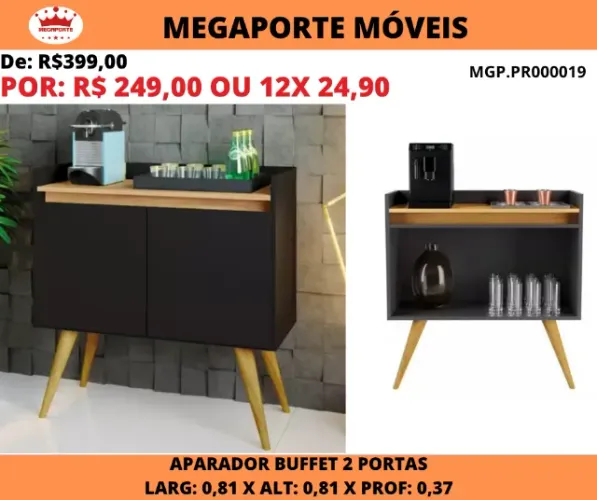 Aparador Buffet 2 Portas 