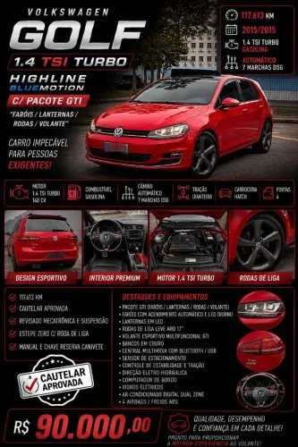 Volkswagen Golf Highline 1.4 TSI 140cv Aut. 2015