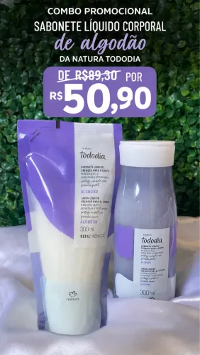 Combo sabonete líquido corporal pote regular+ refil