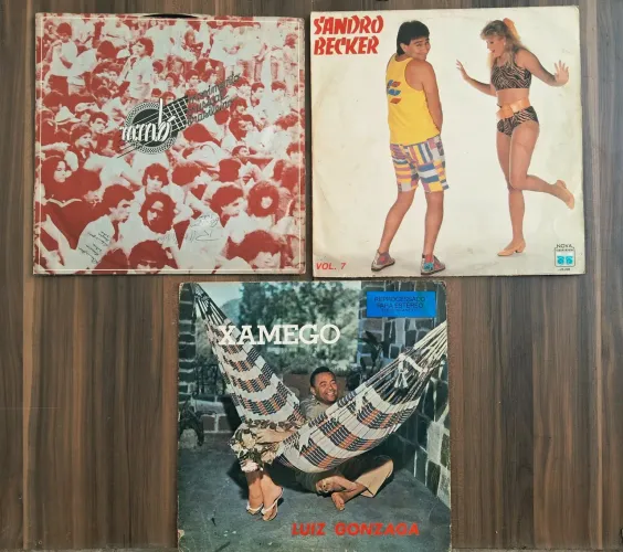 Kit 3 Discos de Vinil, Luiz Gonzaga, Sandro Becker e MMB